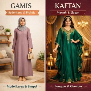 Perbedaan Gamis dan Kaftan